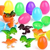 Bambebe Dinosauri Giocattolo 3 Anni, 12 Pezzi Dino Eggs da Riempire Dinosauro Figure, Uova di Pasqua Bambini, Giochi Educativi, per ...
