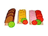 Bambilino Goki - Set di dischi per pane, salumini e formaggio, con accessori per insalata e verdure, per pane, salumi, ...