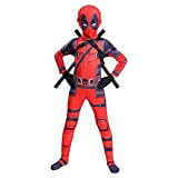 Bambini Costume Cosplay Deadpool Costumi Cosplay Bambini Deadpool Costume di carnevale di Halloween per bambini Ragazzi Vestito da festa