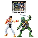 BANDAI Confezione da 2 | Teenage Mutant Ninja Turtles Leonardo Vs Street Fighter Ryu Action Figure | 6 '' e ...