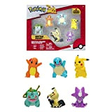 Bandai Pokémon-Confezione da 6 figure Onda 3-Pikachu, Carapuce, Salameca, Bulbizare, Mimiqui,Toxizap-JW2684, JW2684, Confezione 3