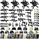 BANGQI Kit di armi per armature tecniche 54 pezzi Arma militare WW2 Mini figura casco SWAT Soldiers Police Bricks Set ...