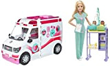 Barbie Ambulanza, Trasformabile In Clinica Mobile Con 3 Stanze E Tanti Accessori, Sirena Funzionante, Bambola Non Inclusa & Carriere Playset ...