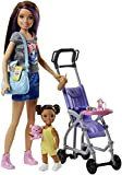 Barbie Babysitter Bebè e Passeggino Playset con Bambola Skipper e Accessori, Giocattolo per Bambini 3 + Anni, Multicolore, FJB00, Esclusivo ...