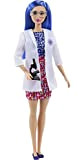 Barbie - Bambola Barbie Scienziata da 30,4 cm, con Capelli Blu, Abito Bicolore, Camice da Laboratorio, Scarpe Basse, Mascherina e ...