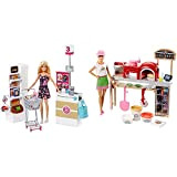 Barbie - Bambola, Supermercato, Carrello Funzionante E Tanti Accessori & La Pizzeria Con Bambola, Tavolo Per Le Pizze, Forno E ...