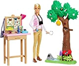 Barbie- Carriere Entomologa Bambola Bionda con Playset e 20 Accessori, Ispirata a National Geographic, Giocattolo per Bambini 3 + Anni, ...
