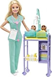 Barbie Carriere Playset Pediatra Bambola, 2 Neonati e Accessori, Giocattolo per Bambini 3+ Anni, GJM72