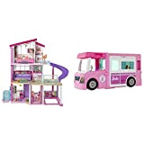 Barbie Casa Dei Sogni Per Bambole, Con Ascensore Per Disabili, 3 Piani, Piscina, Scivolo E 70 Accessori & Camper Dei ...