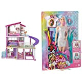 Barbie Casa Dei Sogni Per Bambole, Con Ascensore Per Disabili, 3 Piani, Piscina, Scivolo E 70 Accessori & Bambola Capelli ...