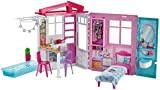 Barbie- Casa Portatile Piccola con Piscina e Accessori (Bambola Non Inclusa), Multicolore, 45.7 x 13.3 x 31.8 cm, FXG54