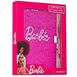 Barbie Diario Segreto Bambina con Lucchetto Paillettes Penna Invisibile (Rosa Set di diario)