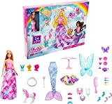 Barbie Dreamtopia - Calendario dell’Avvento, tanti regali per 25 giorni, con accessori, Giocattolo e regalo per Bambini 3+ Anni, HGM66