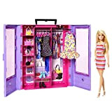 Barbie - Fashionistas Armadio Moda Look Playset con bambola, richiudibile e trasportabile, abiti, accessori e grucce, Giocattolo e regalo per ...