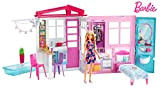 Barbie FXG55 ​Loft con Bambola, Casa a 1 Piano, Portatile con Piscina e Accessori, Giocattolo per Bambine da 3 + ...