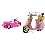 Barbie Macchina Cabrio Rosa, Bambola Inclusa, con Dettagli Realistici, Giocattolo per Bambini 3 + anni, DJR55, Esclusivo Amazon & Scooter ...