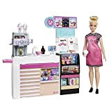 Barbie- Playset La Caffetteria, con Bambola Curvy Bionda, Macchina per Caffè, Bancone e Oltre 20 Accessori, Giocattolo per Bambini 3+Anni, ...