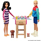 Barbie Playset Serata Giochi con Mini Bambola, Cucciolo, Biliardino e Accessori, Giocattolo per Bambini 3+Anni, GRG77