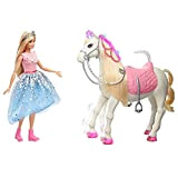 Barbie- Princess Adventure con Bambola Barbie Principessa e Cavallo dei Sogni, Luci e Suoni, Giocattolo per Bambini 3+Anni, GML79