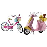 Barbie Scooter E Cagnolino, Moto Con Cucciolo E Casco, Bambola Non Inclusa, Per Bambini 3 Anni, Frp56 & Bicicletta Per ...