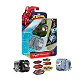 Battle Cube 2 Pack Spiderman - Rhino e Miles Morales, carta roccia, gioco di forbici
