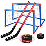 Baztoy Pallone Hockey Fluttuante Giochi Kit Gioco di Allenamento con 2 Obiettivi e 2 Bastoni, Air Hover Hockey Giochi Sport ...