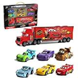 BBI 7pcs / Set Pixar Car 3 Jackson Storm McQueen Lightning Cruz Mack Zio 1:55 Diecast Camion Model Auto Giocattoli ...
