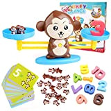 BBLIKE Monkey Balance - Set di 65 schede di matematica, blocco digitale, gioco educativo, regalo per bambini e bambine