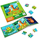 BBLIKE Puzzle Magnetici per Bambini dai 3 Anni in su, Puzzle 3-in-1, Puzzle con Animali in Legno Libro per Bambini, ...