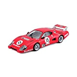 Bburago Ferrari 512 BB Serie II (1981): modellino auto in scala 1:43, serie Ferrari Racing, confezione regalo, 12 cm, rosso ...
