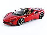 Bburago - Ferrari SF90 Stradale Hybrid Spider 10 - 1:18, Auto in miniatura da collezione, 18016CAR, Rosso Corsa 322