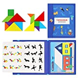 Bearsquad Tangram Puzzle Magnetico Giochi di Viaggio per Bambini 3-8 Anni Viaggio su Strada Ragazze Ragazzi Attività di Viaggio per ...