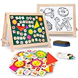 Bee bee Run Cavalletto artistico in legno per bambini lavagna magnetica e lavagna da tavolo da disegno con lettere numeri, ...