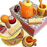 bee SMART Set da tè Giocattolo da Cucina per Bambini in Legno - Giocattolo in Legno per Bambini - Set ...