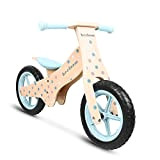Beeloom - BUBBLE BIKE, bicicletta in legno senza pedali, cavalcabile Kinderkraft per l'equilibrio e l'apprendimento, design unisex blu, sedile regolabile, ...
