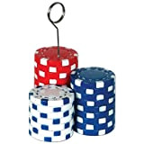 Beistle Poker Chips - Porta-palloncini, rosso/blu/bianco, confezione da 1