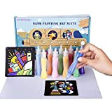 Berry President 10 Confezioni di Carte da Pittura con Sabbia Art Kids Coloring Kit Fai da Te con 10 Bottiglie ...