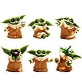 BESTZY Baby Yoda Toy 6 Pezzi/Set Baby Yoda Series Action Figure Giocattolo Yoda per Bambini Peluche Morbido Stuffed Doll Il ...