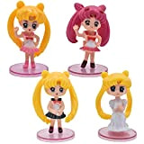 BESTZY Sailor Moon Accessori Sailor Moon Mini Figure Set Sailor Moon Articoli per Feste Cupcakes Personaggi Anime Giapponesi Classic Sailor ...