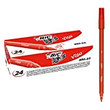 BiC Kids - Confezione da 24 pennarelli Visa, colore: Rosso