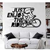 Bicicletta Adesivi murali in vinile Appassionati di ciclismo Ciclismo Sport Mountain Bike Art Design Wall Decor Stickers Regali A3 grigio ...