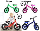 Bicicletta senza pedali per bambini bici equilibrio bicicletta pedagogica con kit freno anteriore removibile (Blu)
