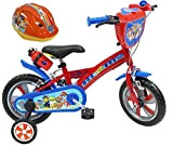 Bicicletta Velo 12" Garcon Paw Patrol, 2 freni PB+BIDON AR + casco per bambini, multicolore