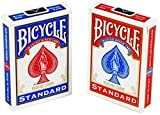Bicycle Unisex rosso blu carte da gioco standard viso (2 confezioni), 88 x 63 mm