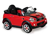 Biemme 1022R - Auto Elettrica Mini Cooper con Radiocomando, 6 Volt, 101x60x53 cm, Rosso