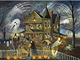 Bits and Pieces - 1000 pezzi puzzle per adulti - Haunted Haven - 1000 pezzi puzzle Jack-O-Lanterns di Halloween dell'artista ...