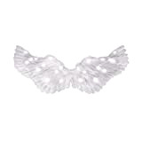 Blanketswarm Ali d'angelo si illuminano, costume bianco con ali d'angelo a forma di piume a LED, per adulti, per bambini, ...