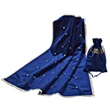 BLESSUME Tovaglia per Tarocchi da altare con borsa per Tarocchi Divination Wicca Velvet (blu 2)