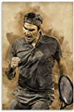 BLIJR 200 Pezzi Puzzle per Adulti Bambini Poster di Tennis in HD di Roger Federer Puzzle Decompressivo Intellettuale 200 Piece ...