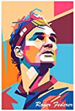 BLIJR Puzzle da 1000 Pezzi in Legno Adulti Bambini Stella del Tennis Roger Federer Leggenda dello Sport (9) Puzzle Giocattolo ...